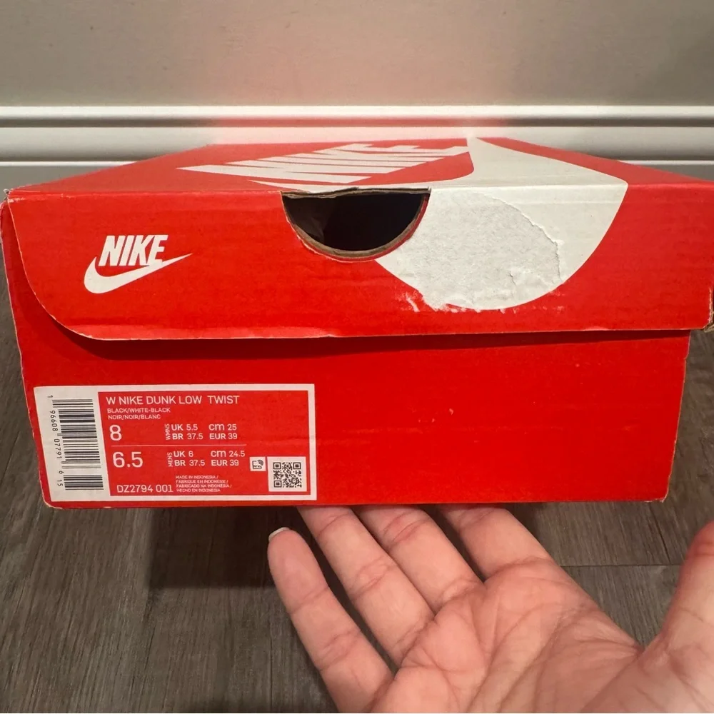 Nike Dunk Low Twist Black White Panda Leather Sneakers
